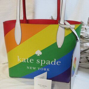 Share RARE~AUTHENTIC~COLLECTIBLE~KATE SPADE NEW YORK~RAINBOW PURSE & WRISTLET~PR